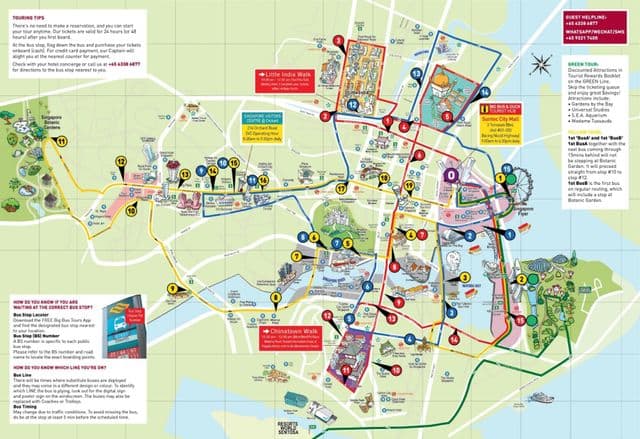 Singapore mappa Big Bus
