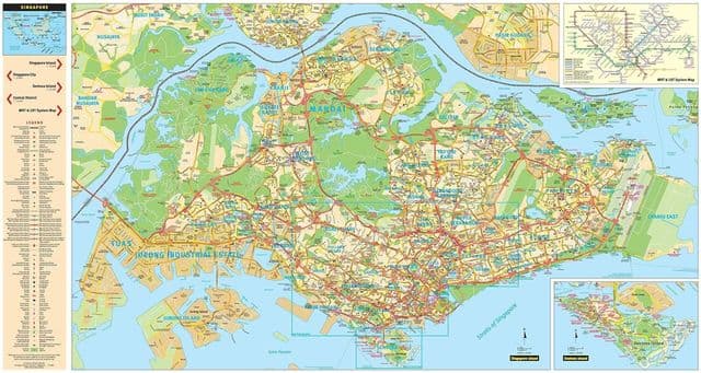 Mappa dei quartieri di Singapore