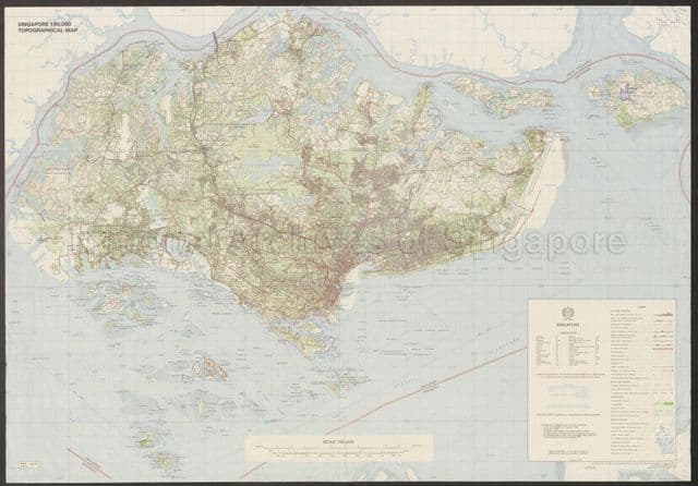 Mappa altimetrica di Singapore