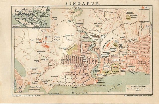 Singapore mappa antica