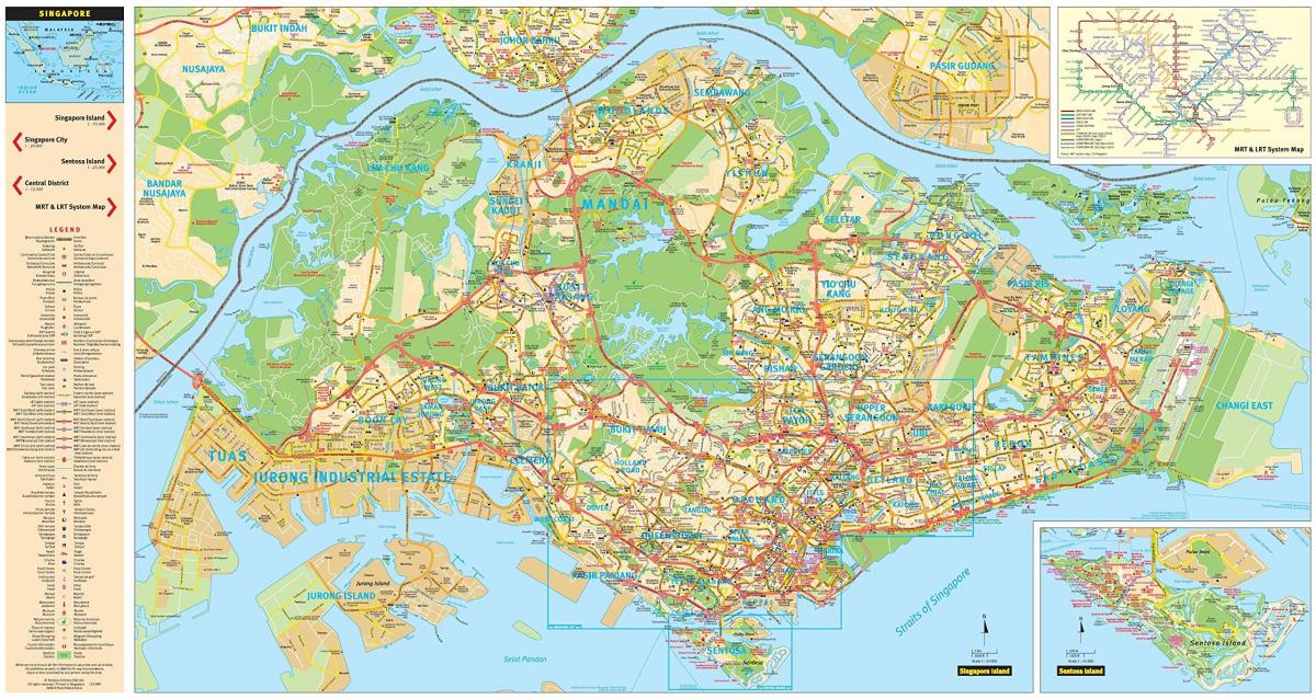 Mappa dei quartieri di Singapore