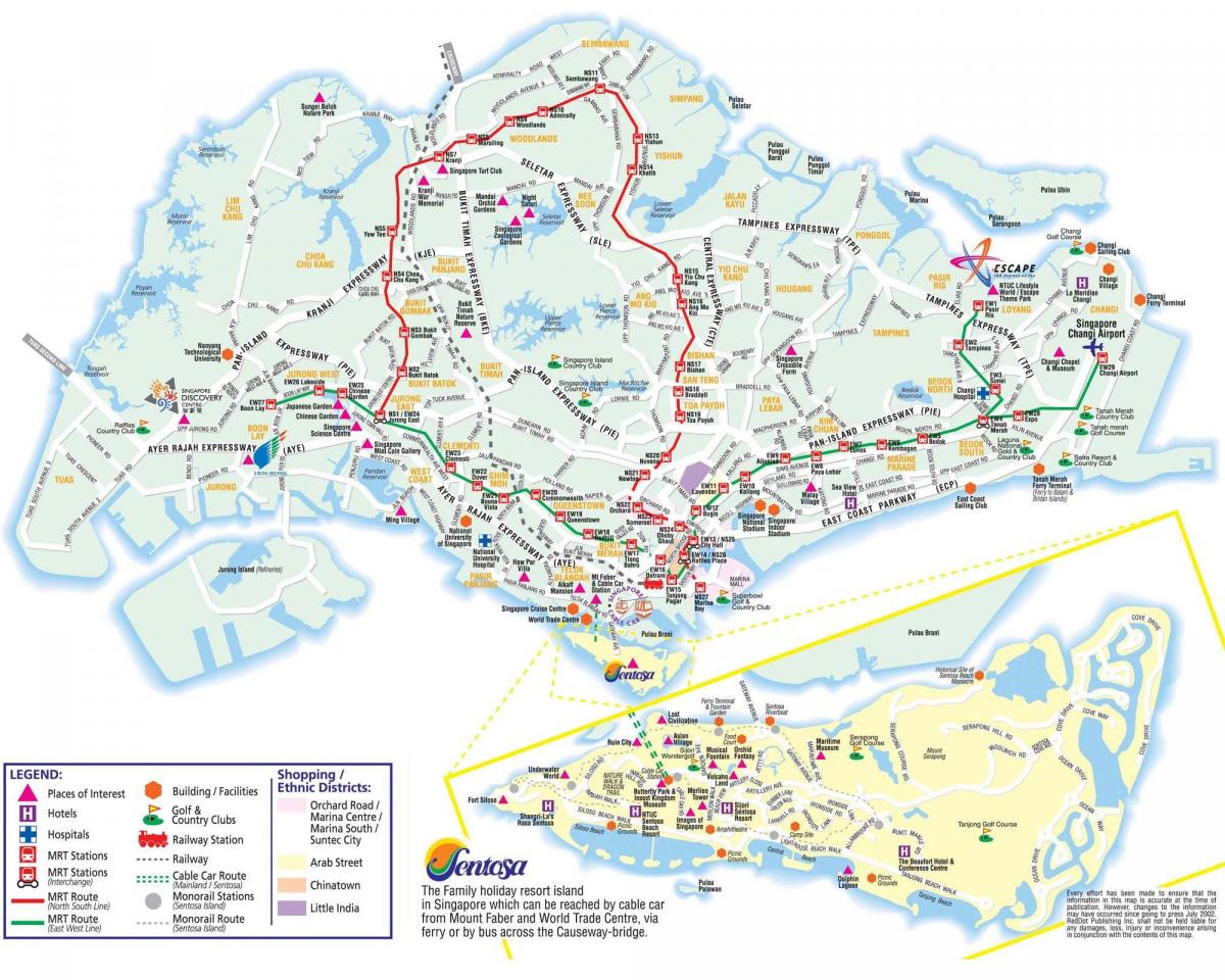 Mappa delle strade di Singapore
