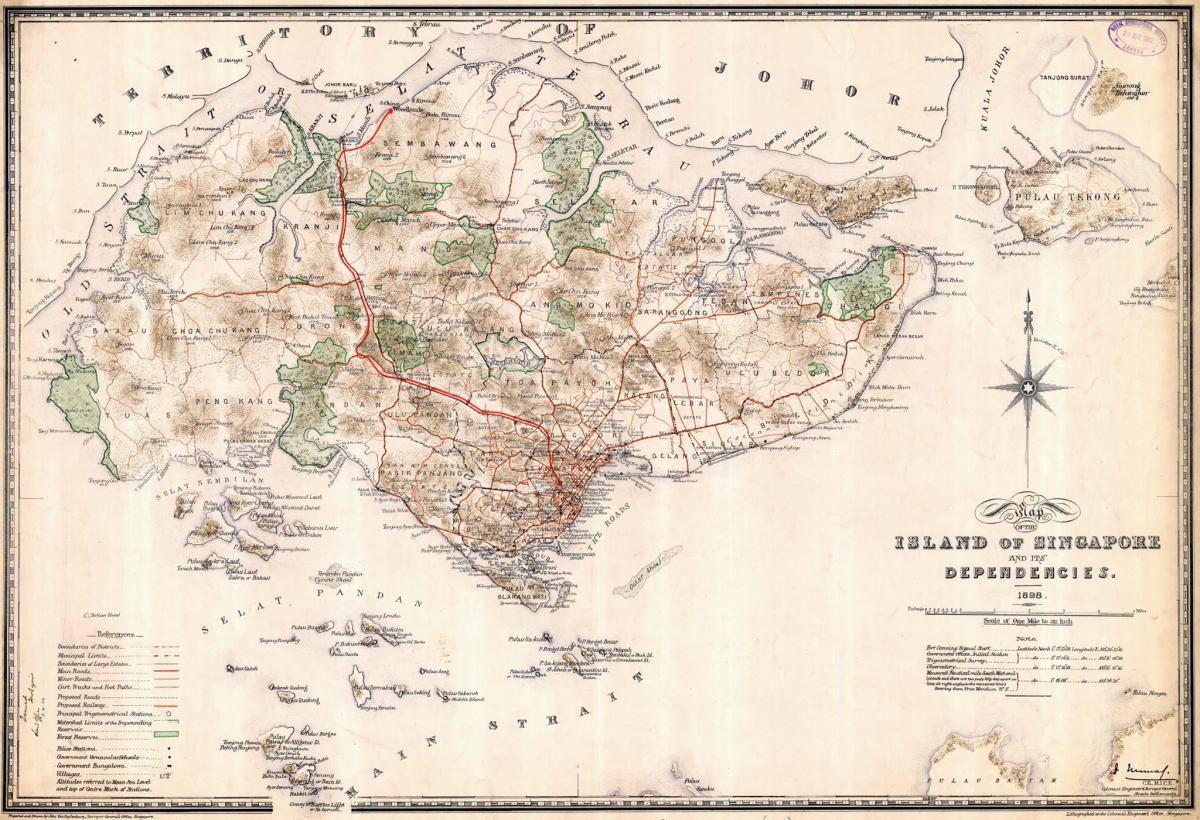 Mappa storica di Singapore